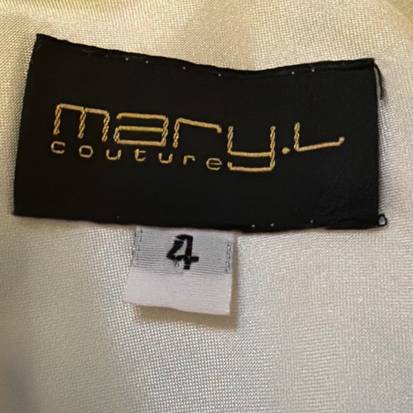 MARY L Couture Halter Dress - Multi Print Yellow Beaded Sz 4 Vintage Y2K Exotic - Picture 7 of 7